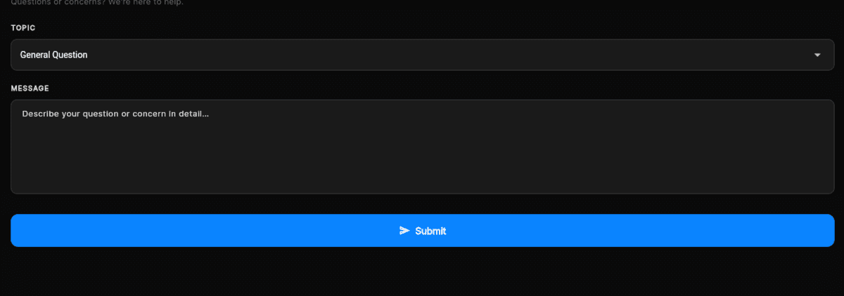 Resident support interface